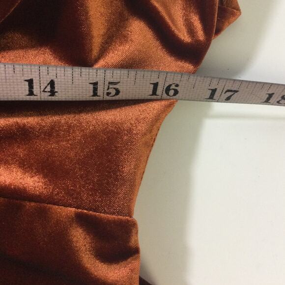 AW BRIDAL SZ 10 L burnt orange Meara cocktail wedding formal maxi dress B60 - Picture 6 of 9